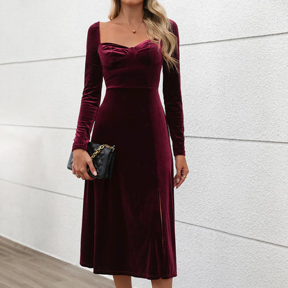 Vestido Mujer Terciopelo Suave Elegante