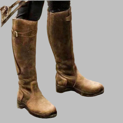 Botas Mujer Altas Rodilla con Hebilla Modernas