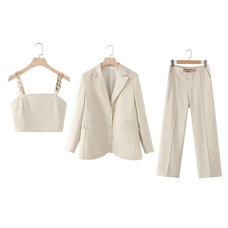 Conjunto de tres piezas Elegante Mujer - Vestiria