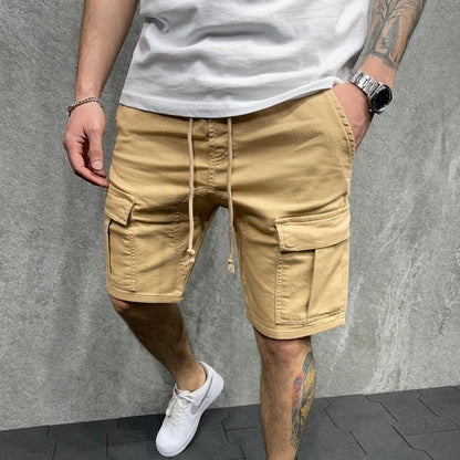 Pantalones cortos cargo de algodón hombre