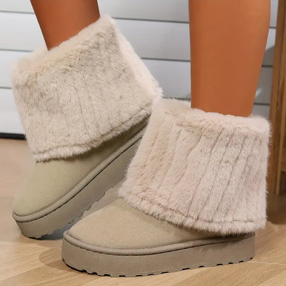Botas Mujer Medias Punta Redonda