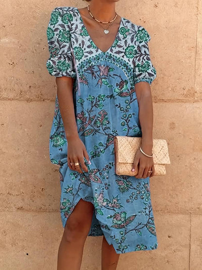 Vestido Mujer Falda Larga Estampado Floral