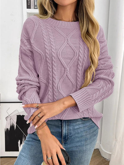 Jersey de Punto Suave y Cálido Cuello Redondo - Vestiria