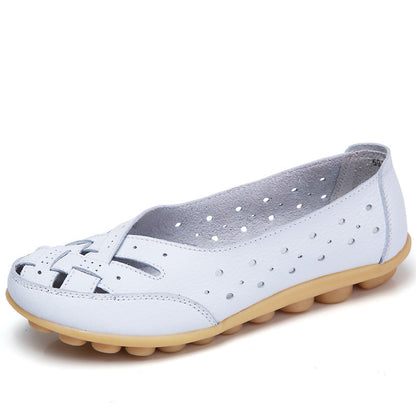 Zapatos Mocasines Mujer Perforados Flexibles