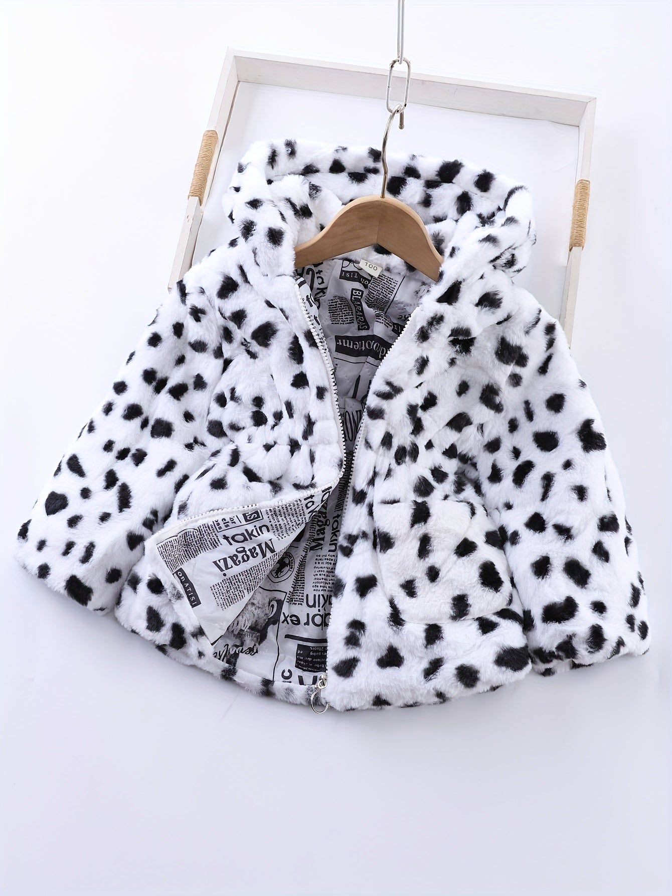 Chaqueta Niña Leopardo Abrigo Caliente