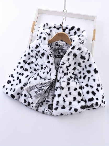 Chaqueta Niña Leopardo Abrigo Caliente