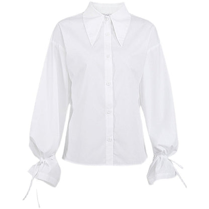 Blusa Mujer Blanca Casual Chic