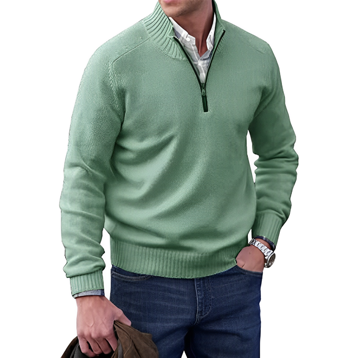 Camiseta Hombre Manga Larga Cremallera