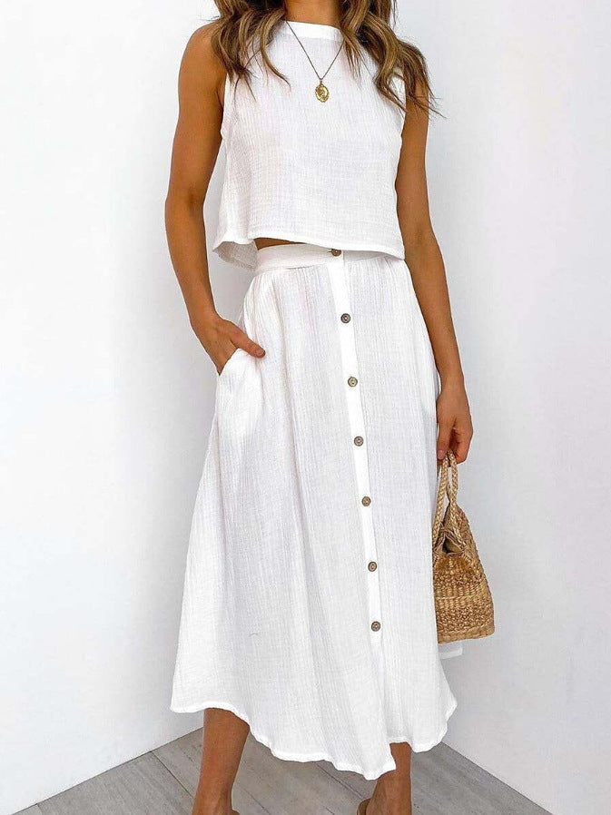 Conjunto Mujer Primavera Verano Blusa y Falda - Vestiria