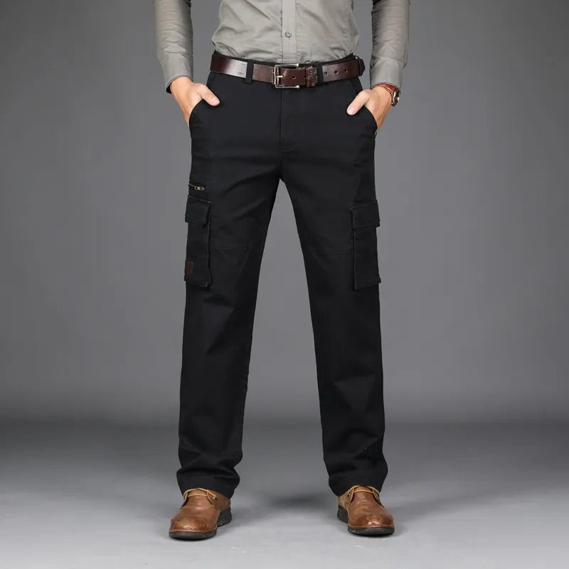 Pantalón Hombre Recto Algodón Resistente Cazadora