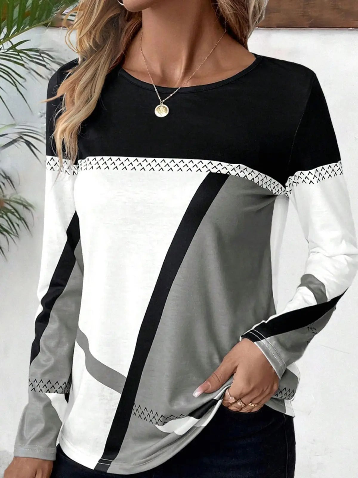 Blusa Mujer Estilo Chic Manga Larga Colorida