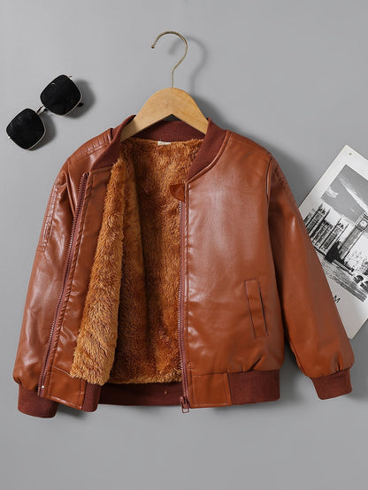 Chaqueta Niño Imitación Cuero Abriboca Cálido - Vestiria