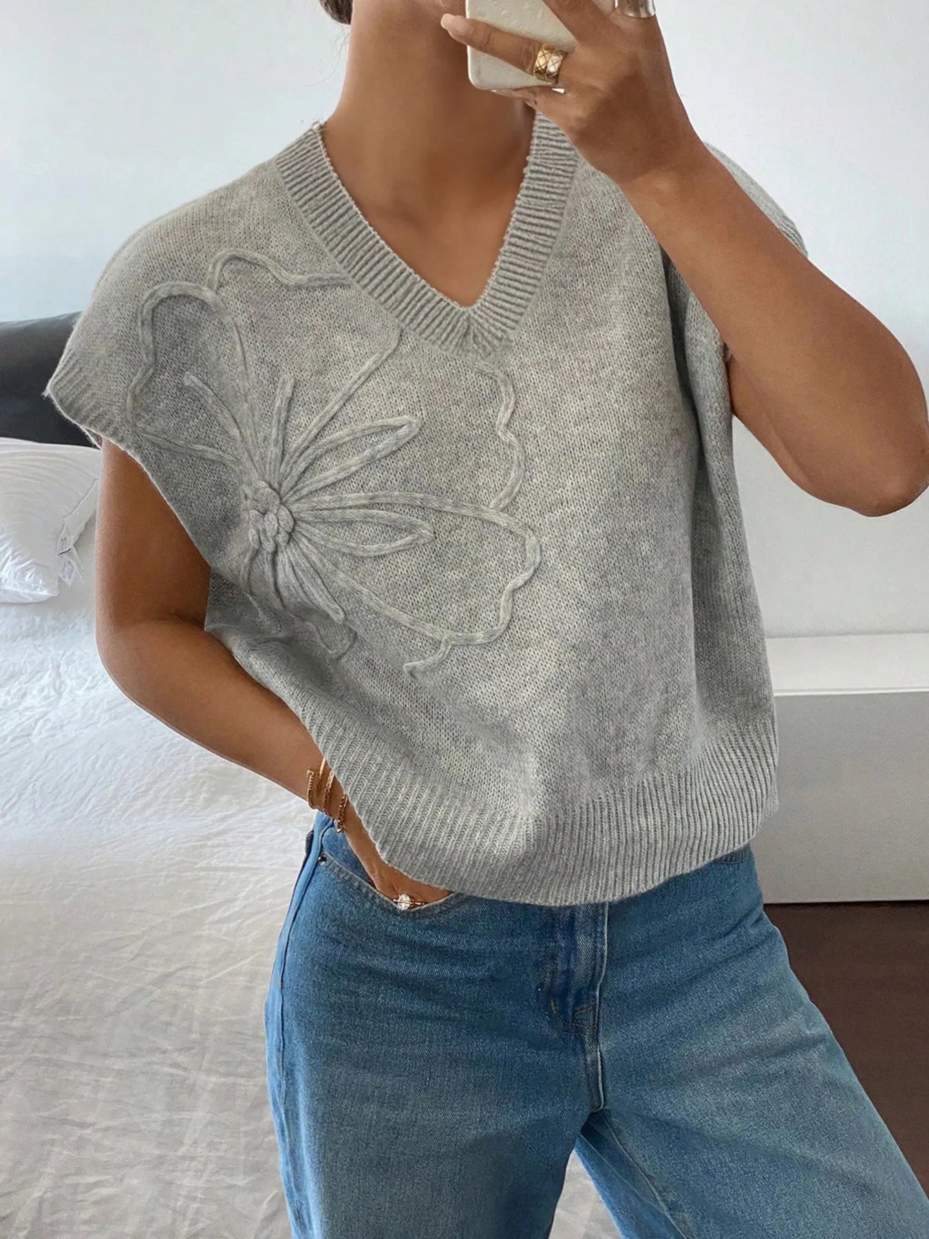 Top Mujer Elegante Manga Corta