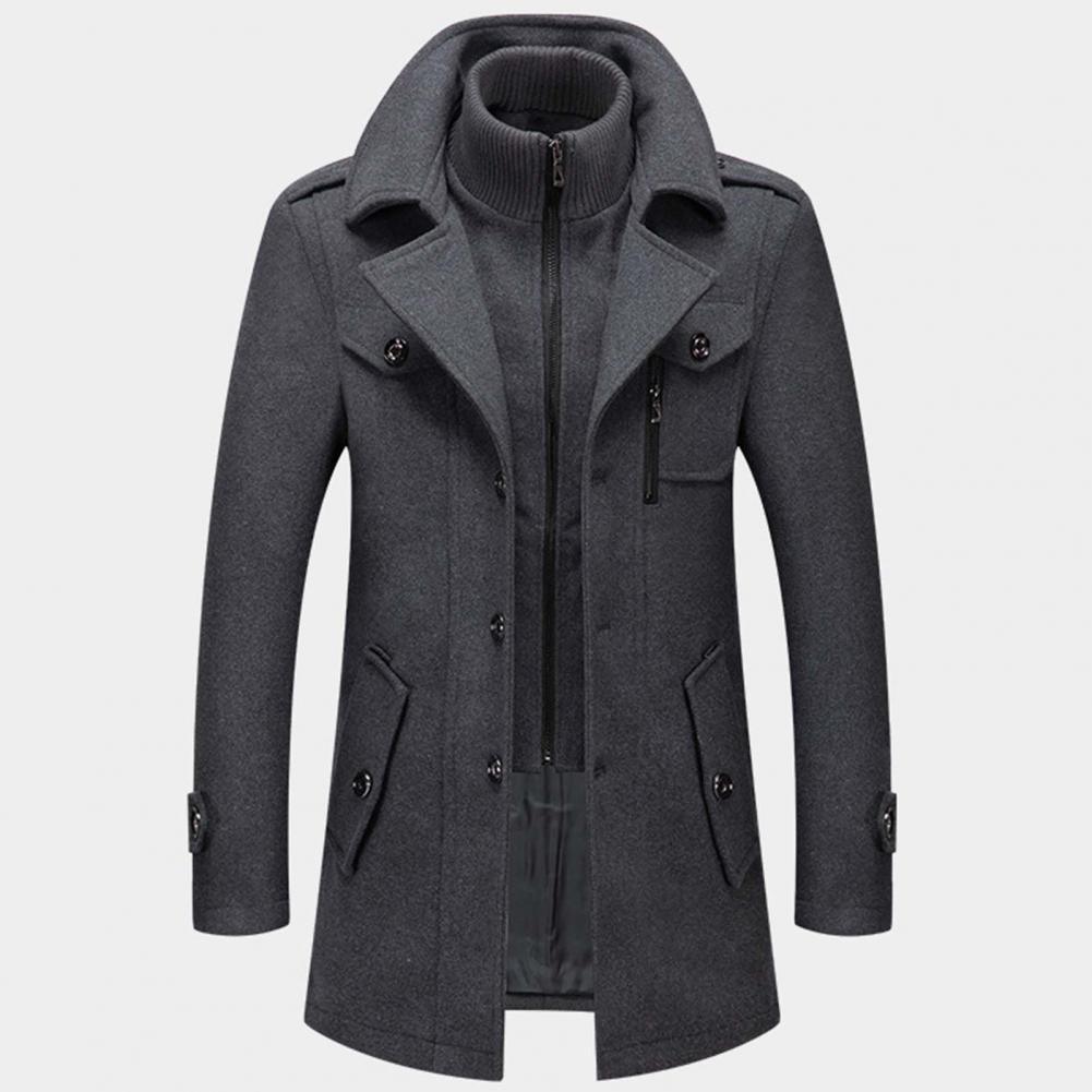 Abrigo Largo Hombre Invierno Cálido Clásico - Vestiria