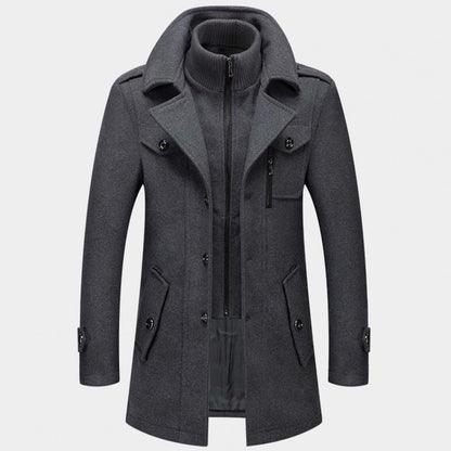 Abrigo Largo Hombre Invierno Cálido Clásico - Vestiria