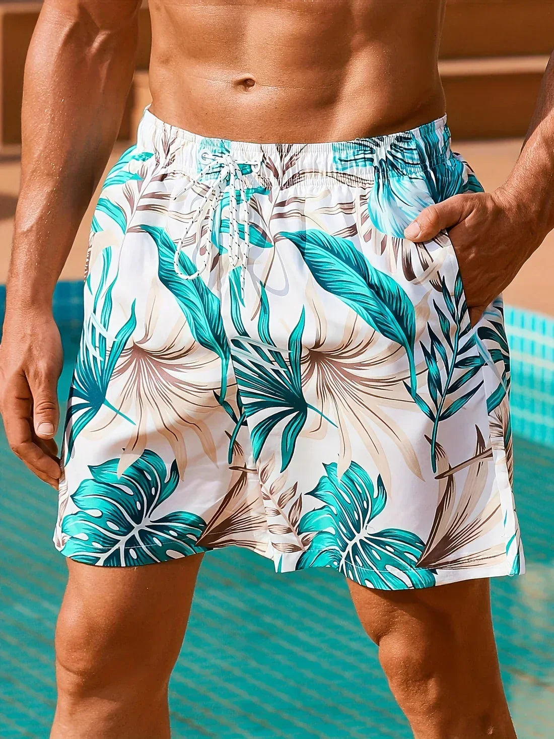 Bañador de playa estampado colorido