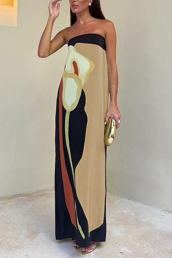 Vestido Sin Mangas Floral Grande