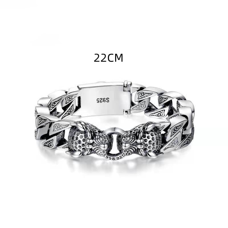 Pulsera Hombre Leopardo Diseño Feroz Metálico
