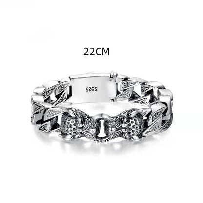 Pulsera Hombre Leopardo Diseño Feroz Metálico