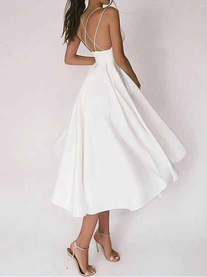 Vestido Fiesta Cuello en V Elegante - Vestiria