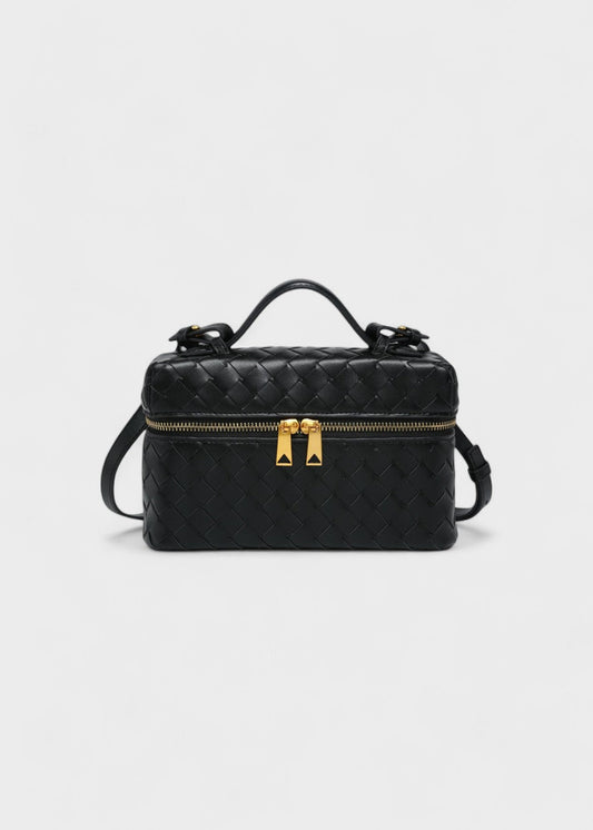 Bolso Mujer Trenzado Negro Elegante - Vestiria