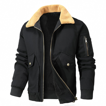 Chaqueta Abrigada Sherpa Estilo Urbano