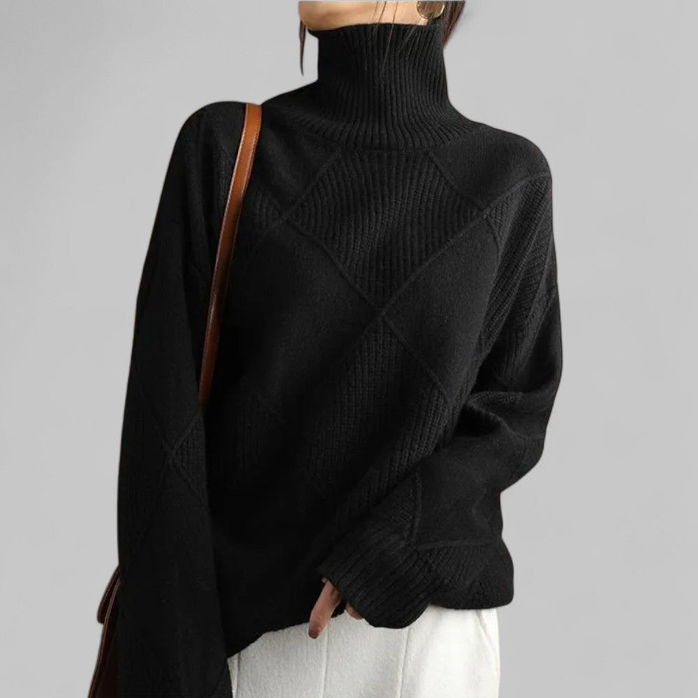 Sudadera Mujer Cuello Alto Estampada Invierno - Vestiria