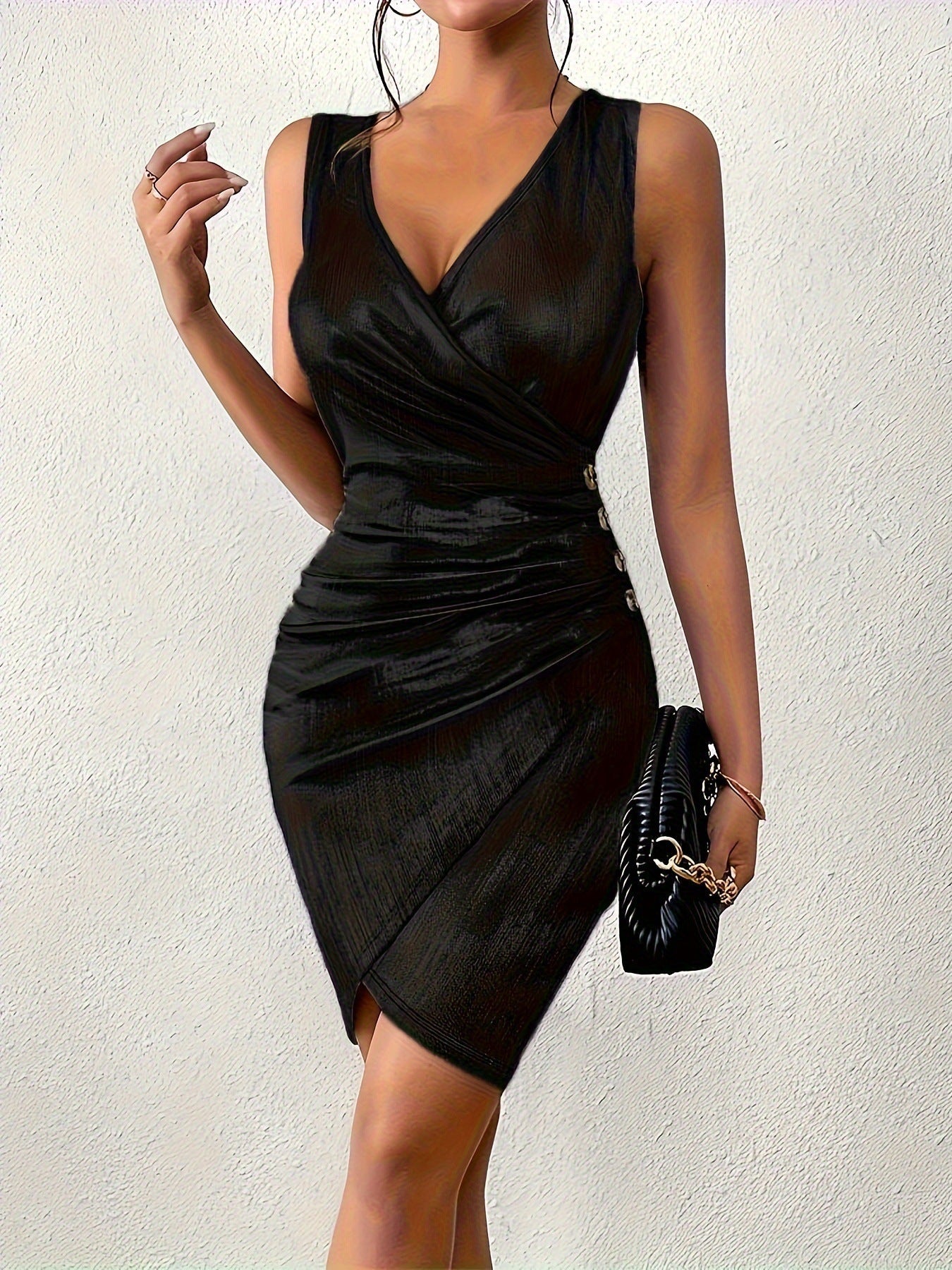 Vestido Corto Fiesta Sin Mangas - Vestiria