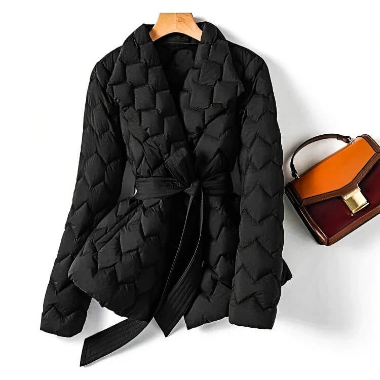 Abrigo Invierno Acolchado Mujer Cinturón - Vestiria