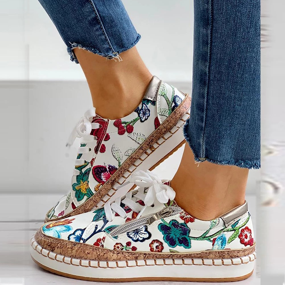 Zapatillas Mujer Florales Confortables