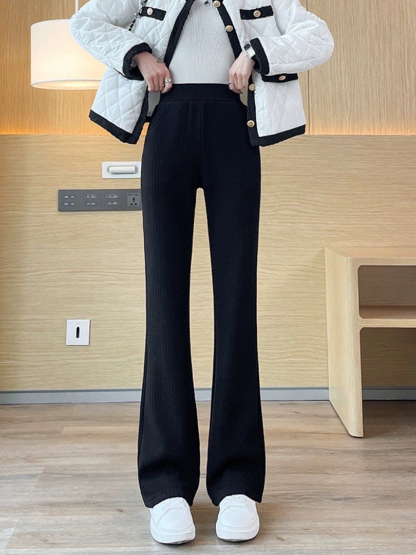 Pantalón Ancho de Piel Suave Cálido - Vestiria