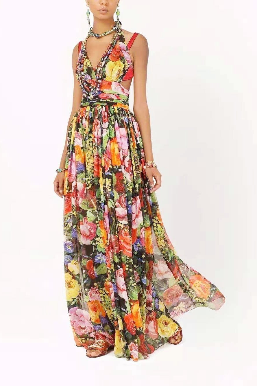 Vestido maxi estampado verano estilo bohemio - Vestiria