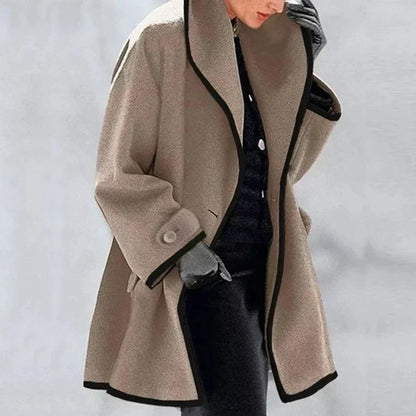 Chaqueta Oversize Mujer con Ribetes Coloridos