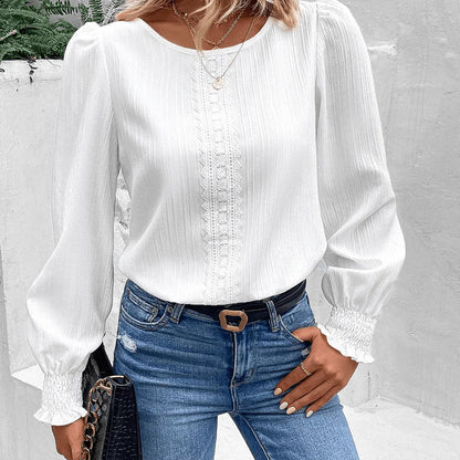 Blusa suave manga larga casual