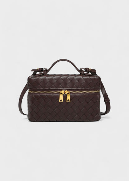Bolso Mujer Trenzado Negro Elegante