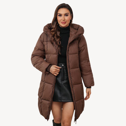 Chaquetón Acolchado Mujer Capucha Cremallera