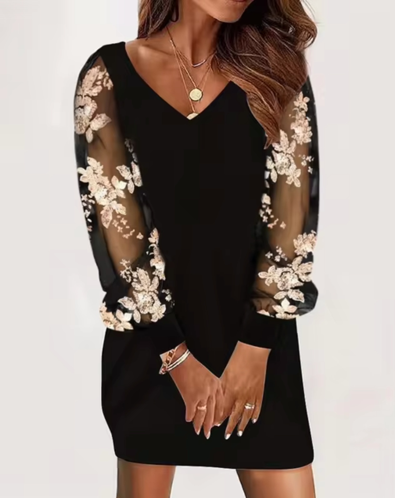 Vestido de encaje corto y sensual para mujer