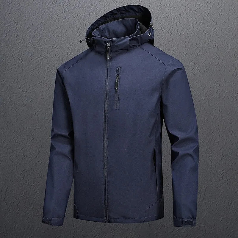 Chaqueta Deportiva Hombre Capucha Impermeable