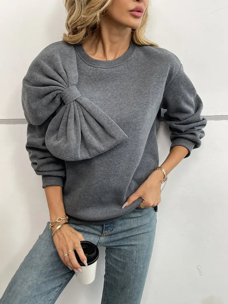 Sudadera Algodón Grande con Lazo - Vestiria