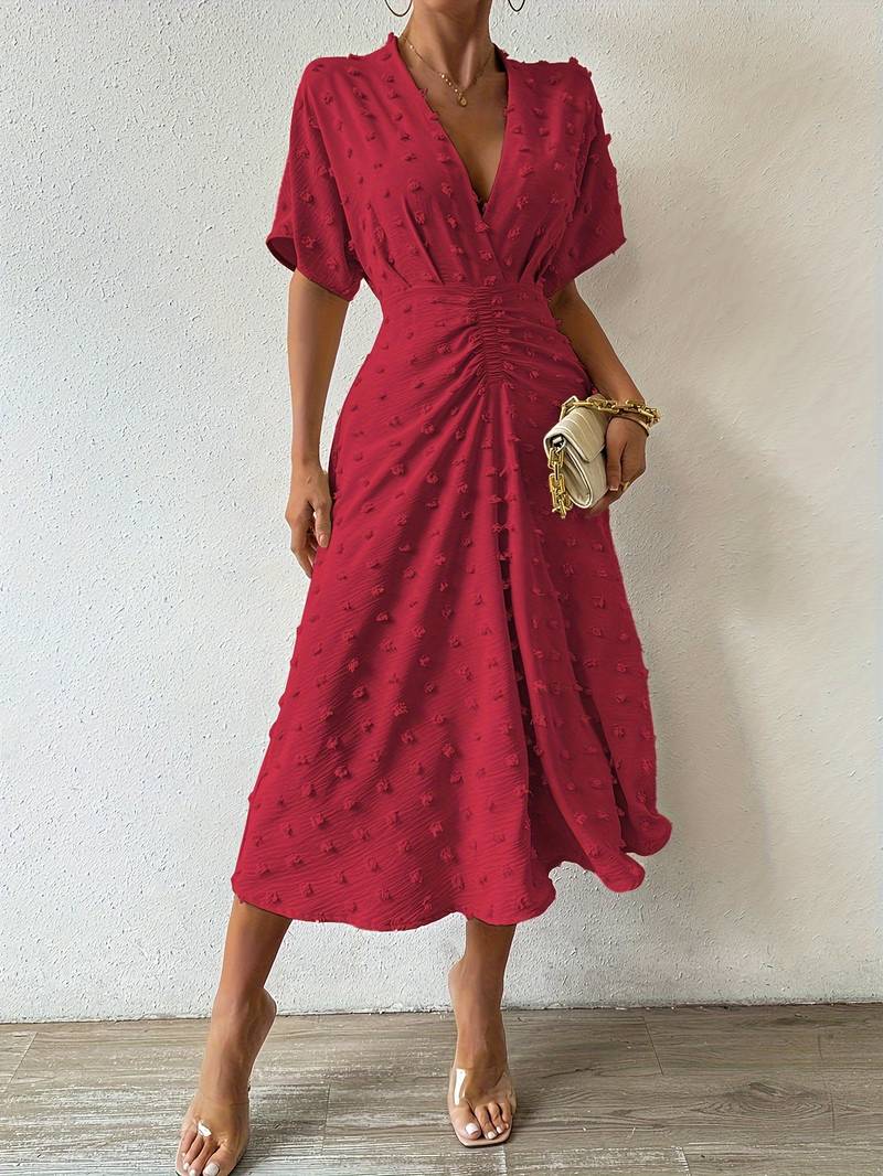 Vestido de Lunares Chic con Volantes Femininos
