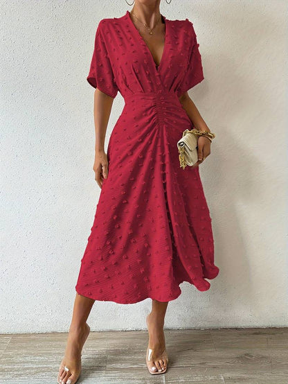 Vestido de Lunares Chic con Volantes Femininos