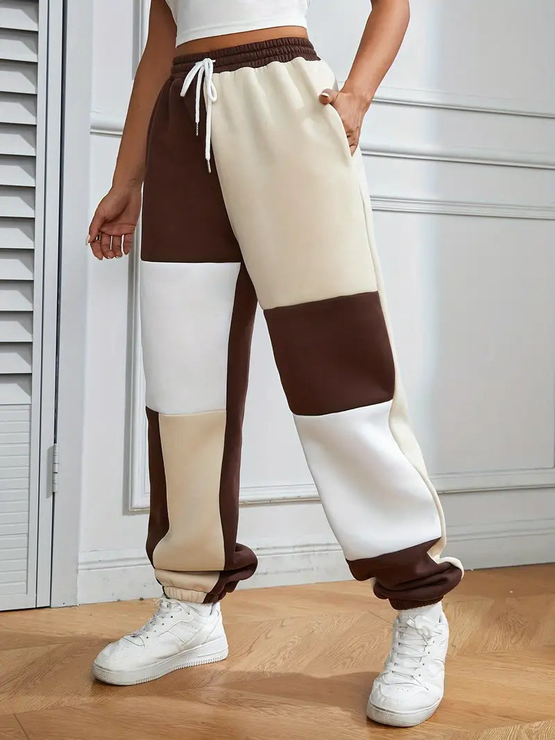 Pantalones Deportivos Color Bloque Moda - Vestiria