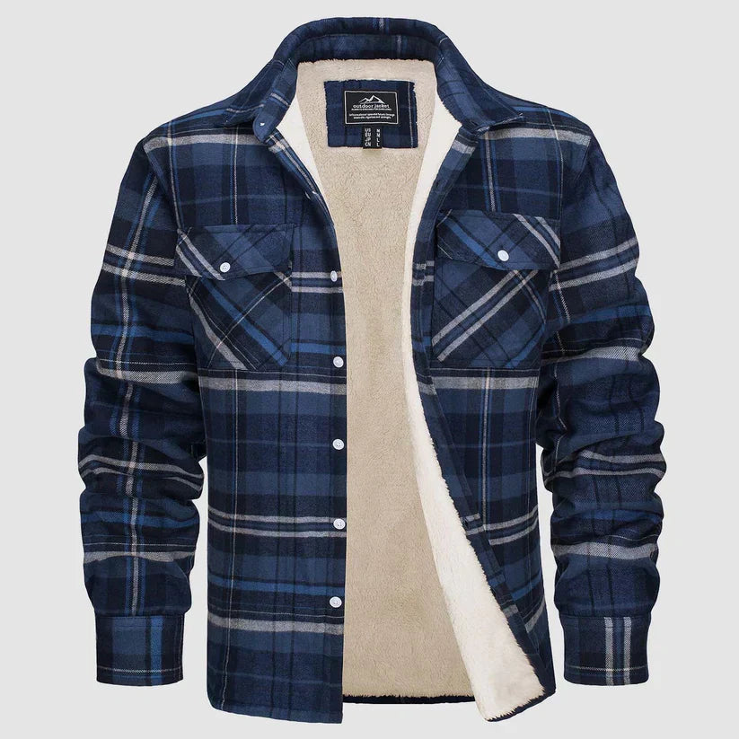 Chaqueta Cuadros Hombre Forro Polar