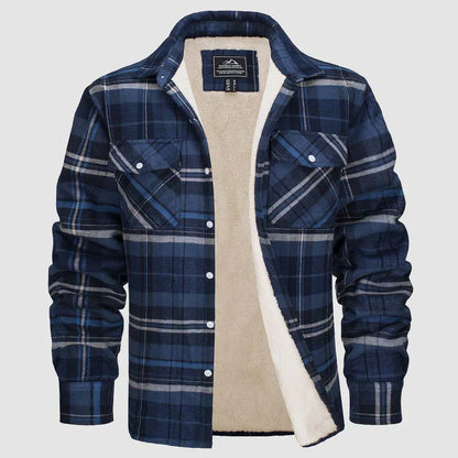 Chaqueta Cuadros Hombre Forro Polar