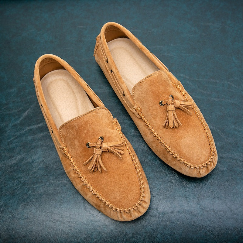 Mocasines Hombre Clásicos con Borlas Suaves