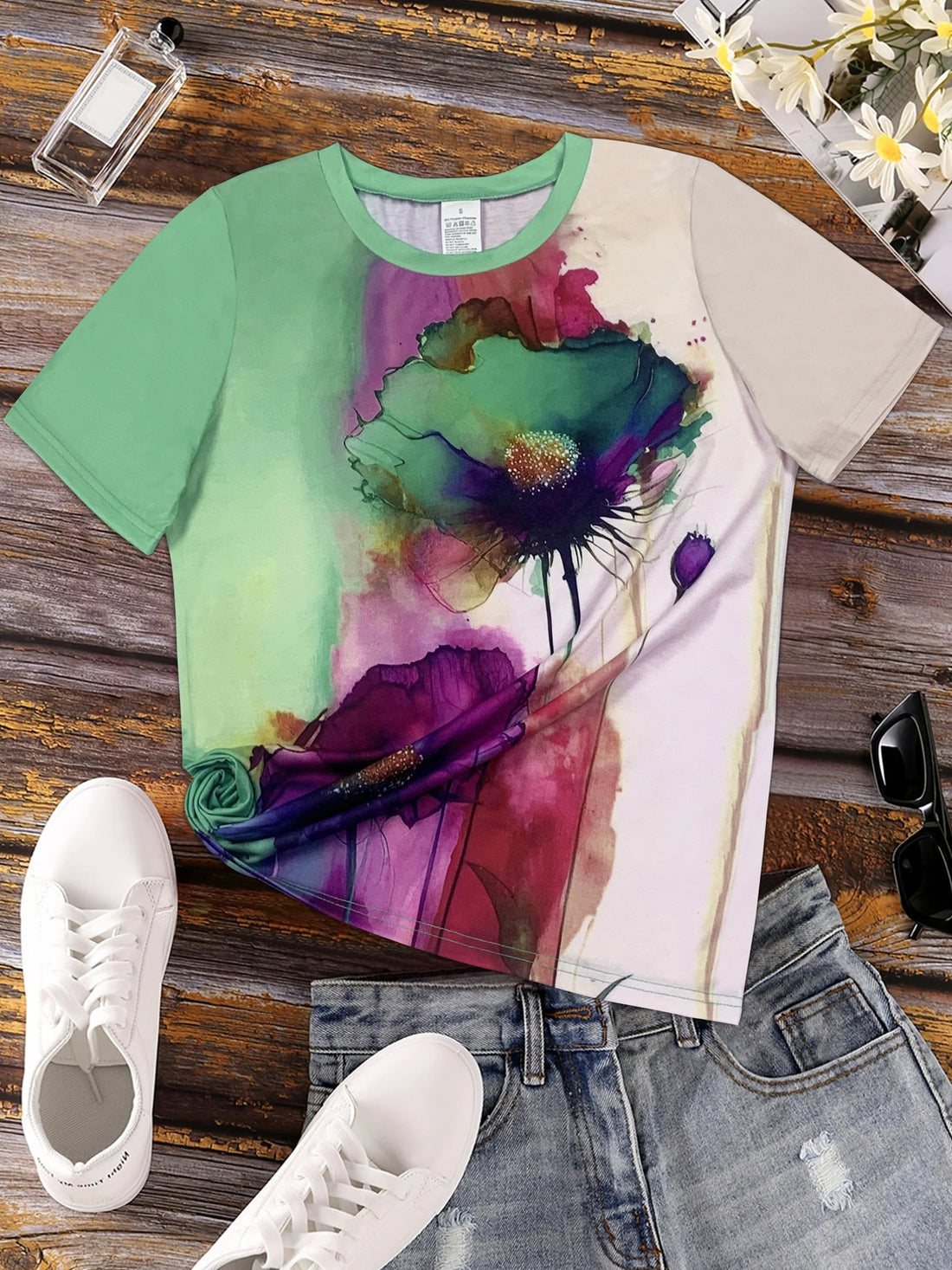 Camiseta Floral Mujer Primavera