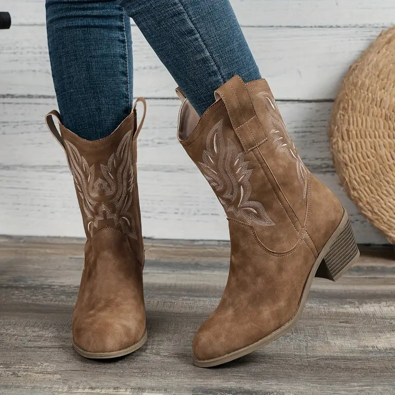 Botas Mujer Clásicas con Tacón Ancho - Vestiria