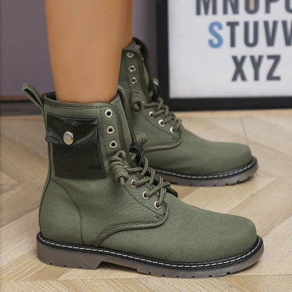 Botas Mujer Urbanas con Cordones Modernas