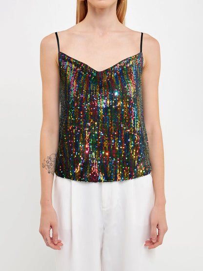 Top de Mujer Brillante con Lentejuelas - Vestiria