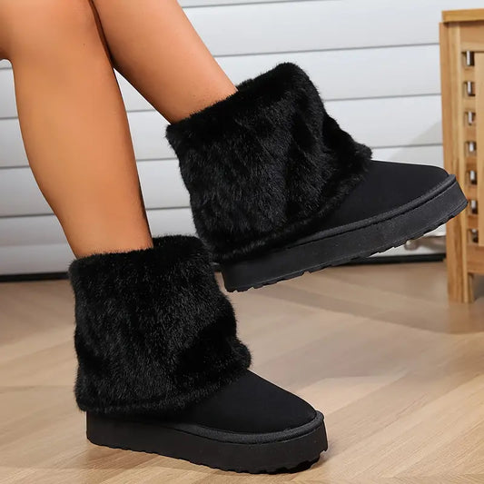 Botas Mujer Medias Punta Redonda - Vestiria